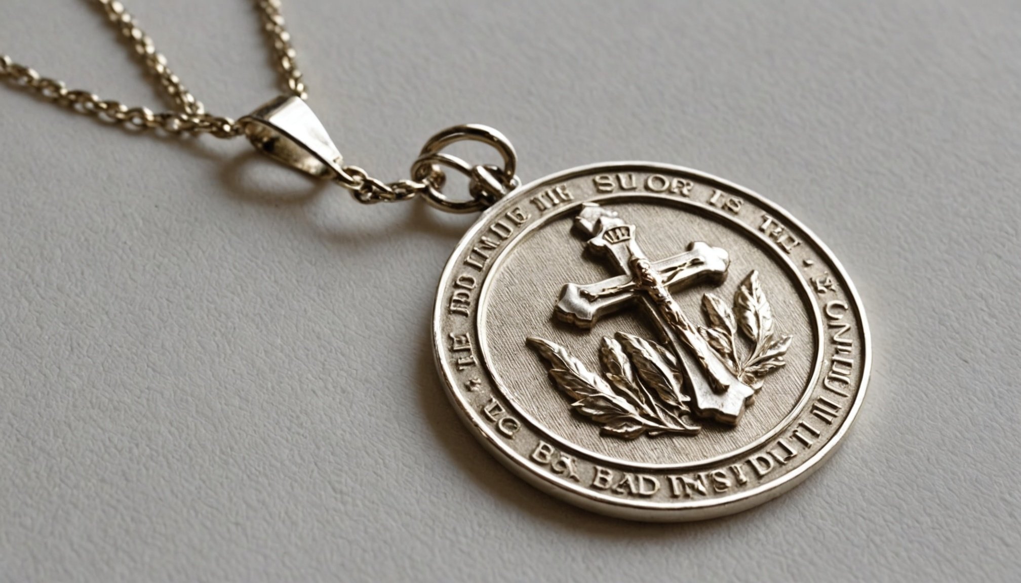 Médaille de baptême en or blanc : un choix précieux pour un jour inoubliable